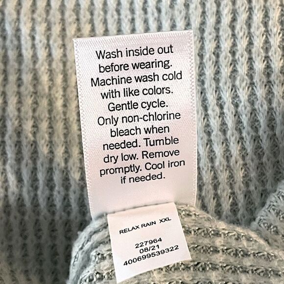 NWT! SO Light Mint-Green, Super-Soft, Mock-Neck, Zip 3/4 Top. Size XXL. - Picture 8 of 9